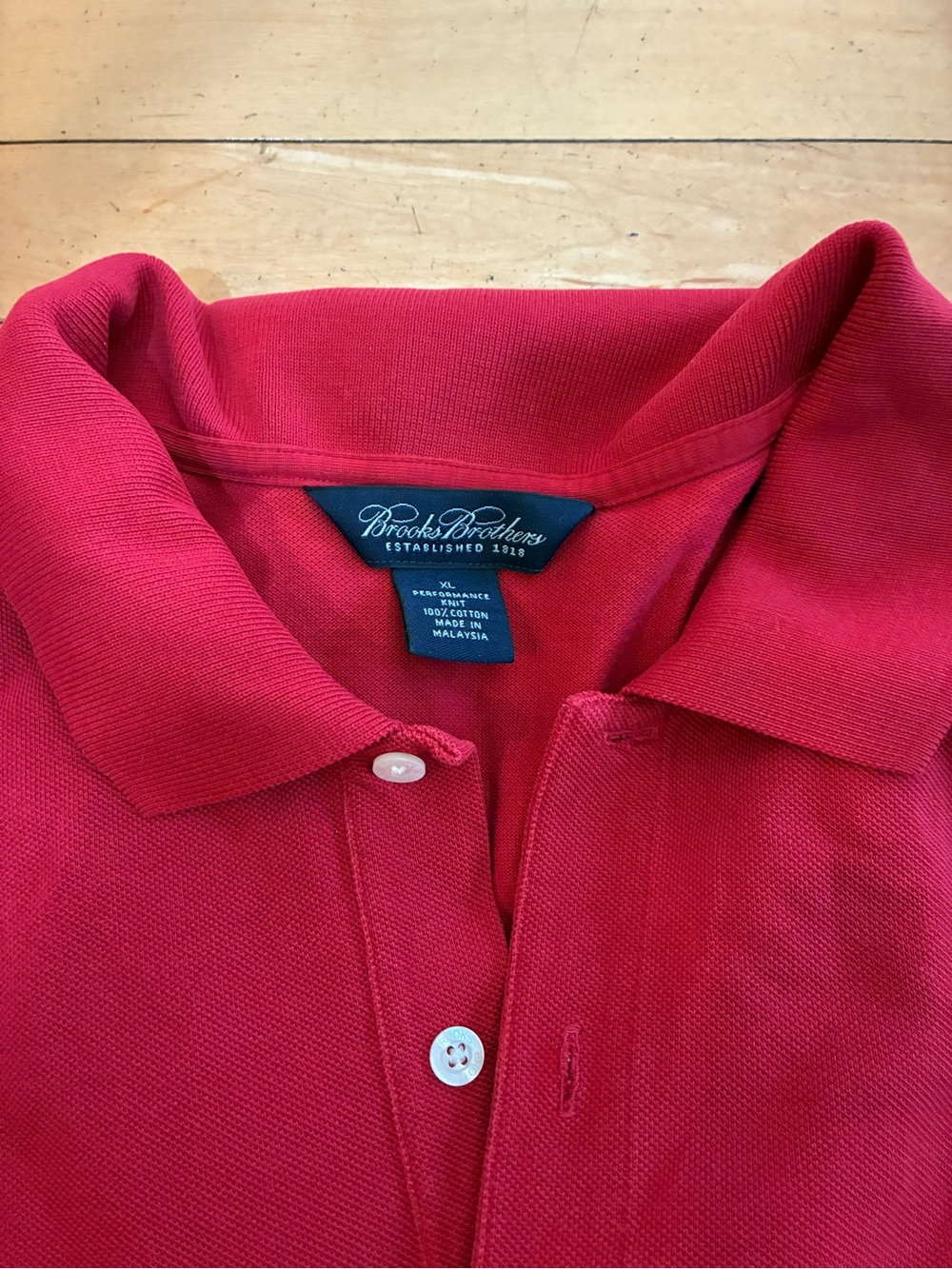 Brooks Brothers Red Polo Shirt - Classic Cotton Pique